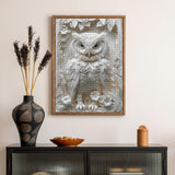 Owl Puzzles Paper-Cut Art Puzzle 1000 Piece for Adults, White Bird Jigsaw Puzzle Animal Forest, Impossible Difficult Hard Puzzle as Family Game BBOLDIN