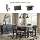 Signature Design by Ashley Tyler Creek Farmhouse 24.38" Counter Height Upholstered Barstool, Set of 2, Almost Black Signature Design by Ashley