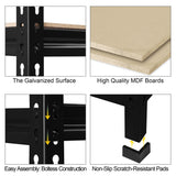 PrimeZone Storage Shelves 3 Pack 5 Tier Adjustable Garage Storage Shelving, Heavy Duty Metal Storage Utility Rack Shelf Unit for Warehouse Pantry Closet Kitchen, Black PrimeZone