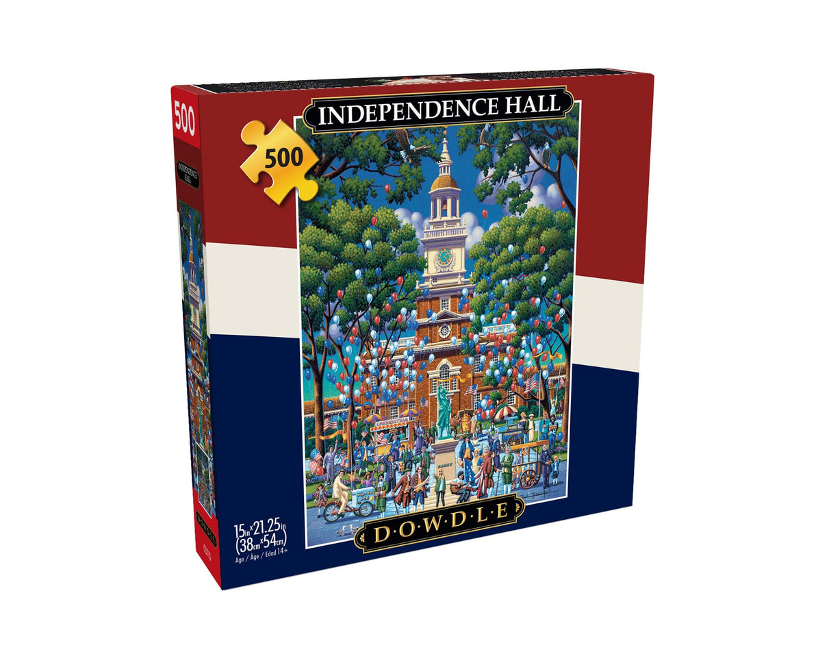 Buffalo Games - Eric Dowdle - Independence Hall - 500 Piece Jigsaw Puzzle for Adults -Challenging Puzzle Perfect for Game Nights - Finished Size is 21.25 x 15.00 Buffalo Games