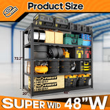 Nexvrtau Garage Shelving Heavy Duty,5 Tier Adjustable Metal Shelving Storage Rack,Storage Shelves,48" Wx20 Dx72.2 H,Industrial Shelving Unit for Basement,Warehouse,Garage Organization.1 Pack Nexvrtau