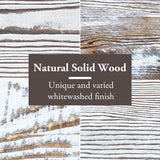 MyGift 7-Compartment Shabby Whitewashed Solid Wood Jewelry/Cosmetics Vanity Organizer Rack with 4 Vintage Storage Drawers MyGift