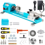 BERXOL Mini Wood Lathe Machine, 12V- 24VDC,7 Variabla Speeds 4000-9000 RPM, with Wood Lathe Milling Accessories, for Wood Polishing, Grinding, Cutting and Milling DIY … (A) BERXOL