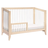 Babyletto Sprout 4-in-1 Convertible Crib with Toddler Bed Conversion Kit in Washed Natural and White, Greenguard Gold Certified babyletto