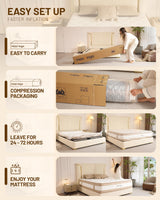 12 Inch Full Mattress, Hybrid Medium Firm Memory Foam Mattress with Innerspring, Reinforced Edge Support, Cooling Gel Pillow Top, Pressure Relief & Motion Isolation, Bed in a Box, Queen/King Size HASNINGA