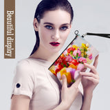 2 Pack Sublimation blanks cosmetic bag,Travel Pouch,makeup bags with Wristband,Heat press for DIY,Zipper closure Toiletry bag,Linen fabric,double side printing,9.45”x6.3” Zeloyaut