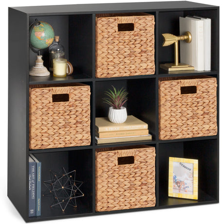 Best Choice Products 9-Cube Storage Organizer, 11in Shelf Opening, Bookcase, Display Shelf, Customizable w/ 3 Removable Back Panels - Black Best Choice Products