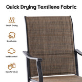 Soohow Patio Dining Set for 6, 7-Piece Outdoor Dining Table and Chairs Set, 6 x Swivel Outdoor Chairs with Paded Textilene and 60"x35" Patio Table with 1.57" Umbrella Hole for Poolside, Backyard Soohow