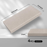 UMIACOUSTICS 4 PCS Acoustic Panels, 2“ Thick 23.6" x 11.8" Fiberglass Sound Wall Panels, Self-adhesive Sound Absorbing Panels for Home Studios, Office, Theater. Light Camel UMIACOUSTICS