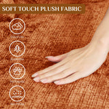 81” Oversized Upholstered Sofa Bed, Round Chaise Lounge Chair Indoor, Fluffy Plush Chaise Lounge, Modern Chenille Cloud Couch with Deep Seat, Comfy Bean Bag Chiar for Living Room Apartment, Orange BEQAI