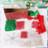 GYGOT Christmas Crafts for Kids Adults,30 Sets Christmas Beaded Ornament Kit to Make-Incl. 6 PC Snowflake/12 PC Wreath/12 PC Candy Cane(Assembly Needed) GYGOT