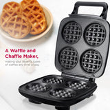 mywaffle Classic Waffle & Chaffle Maker - For Breakfast, Churro, Keto, Belgian and Dessert Waffles - Non-Stick Surface, Extra Deep Plates and Easy to Clean, Perfect for Individuals and Families homeart