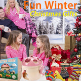 Cyandream Sentro 32 Needles Mushroom Smart Double Needles Knitting Loom Machines for Kids and Beginners, Circular Knitting Loom Weaving Kit for Hats, Scarves, Socks Cyandream