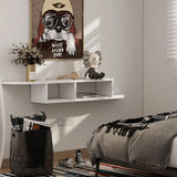 GHC Floating TV Stand, Wall Mounted Entertainment Center and Cabinet Shelf, TV Console with Storage, Media Console for DVD Player, Space-Saving Under TV Shelf for Bedroom, Living Room (White) GHC