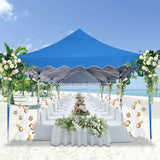 HOTEEL Party Tent 10x30 Pop Up Canopy Tent with 8 Sidewalls, Wheeled Bag, 4 Weight Bags, Easy Setup Outdoor Tent for Backyard Party with Extra Height, Waterproof UPF50+ Event Tent for Patio, Blue Hoteel