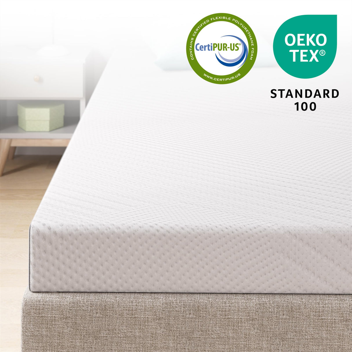 ZINUS Cooling Essential Memory Foam Mattress, Twin, White Zinus