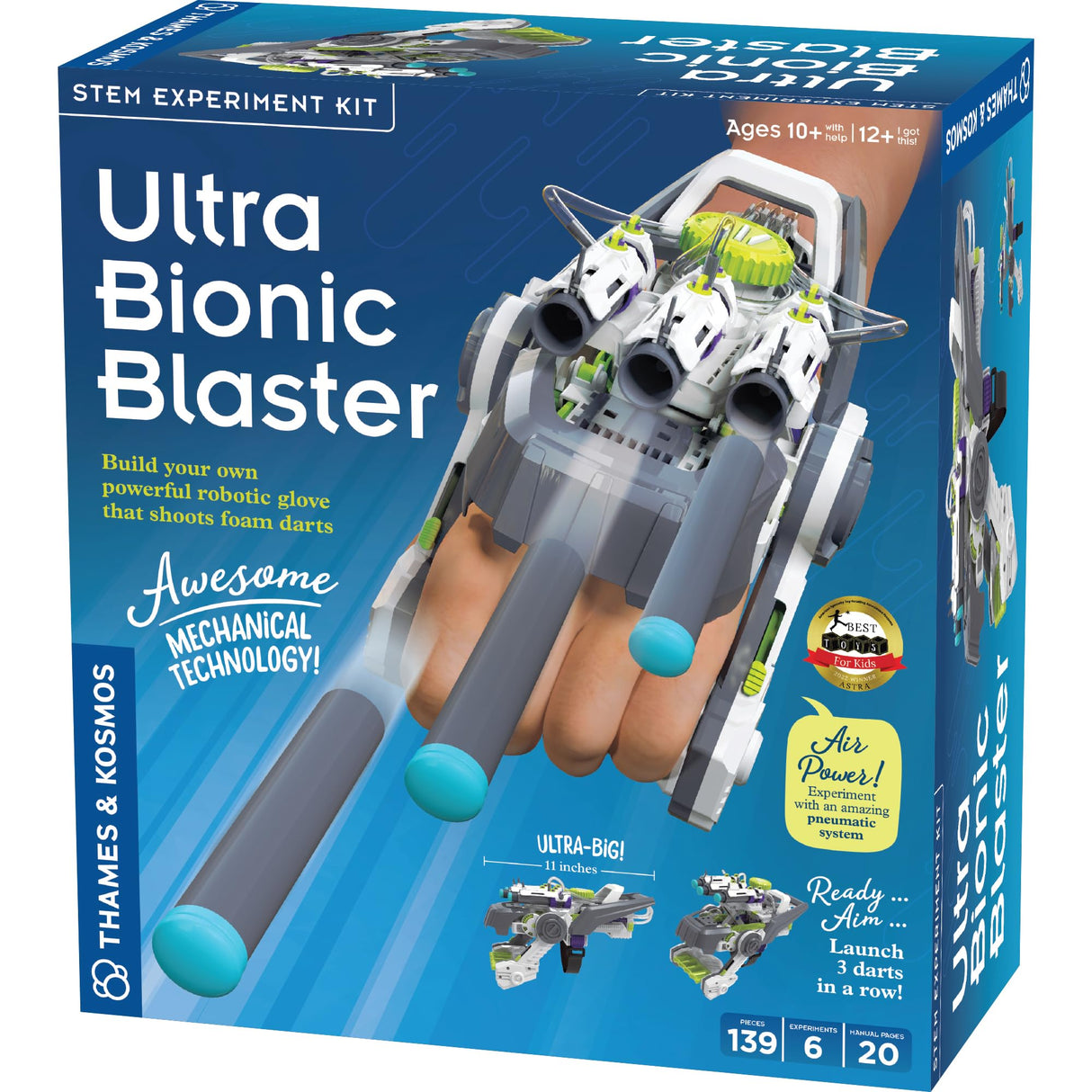 Thames & Kosmos Ultra Bionic Blaster STEM Experiment Kit | Construct a Robotic Foam Dart Blasting Glove | Challenging Build, Learn About Mechanical Technology & Engineering Thames & Kosmos