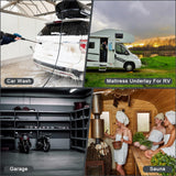 Drydiet 12 Pack Drainage Tiles Modular Interlocking Floor Tiles with 1 Pc Plastic Hammer 12" x 12" Cushion Mat Non Slip Rubber Floor Tiles with Holes for Pool Bathroom Deck Kitchen Patio (Black) Drydiet