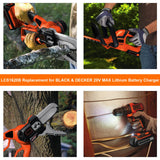 Tacerny LCS1620B Compatible with Black and Decker 20V Lithium Battery Charger, Compatible with Black and Decker 12V and 20V MAX Battery LBXR20 Tacerny