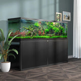 GDLF 125-150 Gallon Fish Tank Stand, Heavy Duty Metal Aquarium Stand with Power Outlet and Cabinet for Fish Tank Filters and Accessories,72.8" L*18.9" W,2200LBS Capacity (Stand Only) GDLF