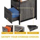 DWVO U Shaped Desk with Drawers, 79" Reversible L Shaped Desk with Power Outlets & LED Lights, Corner Computer Desk with Monitor Stand & Storage Shelves, Grey DWVO