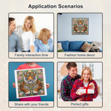 WSLWXSHM 5D Special Shape Diamond Art Kits for Beginners, Diamond Painting Kits for Adults Tiger, Crystal Rhinestones Diamond Painting for Home Wall Decoration Gift 12×12inch/30×30cm, Animal WSLWXSHM