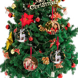 45 Pcs 2.75 inch Sublimation Keychains Blanks Round Ornaments MDF Double Side Sublimation Blanks Ornaments Christmas Products Bulk Sublimation Blanks AiDiYGECO