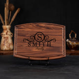 Personalized Cutting Board - Perfect Bridal Shower, Wedding, Housewarming Gift for New Home - Custom Walnut Wood Board for Kitchen - USA Made - Best Anniversary, Birthday, Christmas Present for Friend Pera Leather