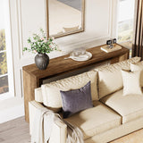 Tribesigns Farmhouse Console Table, 55-Inch Wooden Sofa Table with Storage for Entryway, Foyer, Hallway, Living Room, Easy Assembly (Rustic Brown) Tribesigns