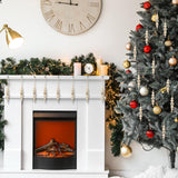 Loetere 24 Pcs Christmas Ornaments Farmhouse Wood Bead Ornament for Tree with Blessing Word Rustic Christmas Hanging Decorations Natural Wooden Beads for Xmas Tree Wall Tiered Tray (Boho) Loetere