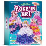 KwestSync Poke in Art Princess Crafts - DIY 8 Magical Princesses & 6 Accessories - Arts and Crafts for Kids Ages 6-8, 8-12, Birthday Gifts for Girls and Boys 6 7 8 9 Years Old KwestSync