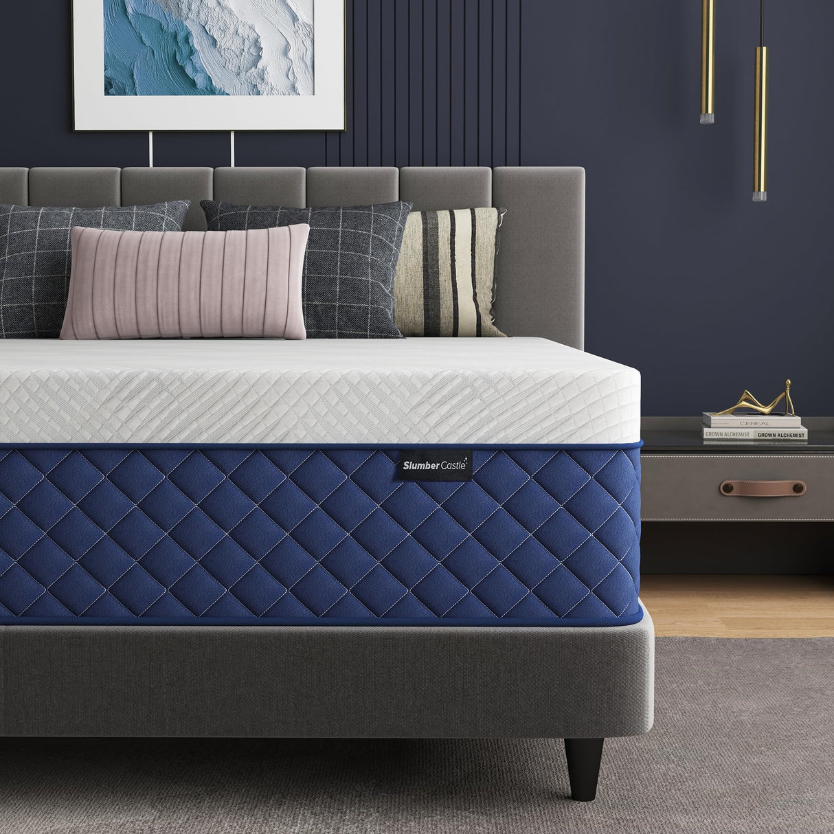 Twin Mattresses, 12 Inch Hybrid Twin Mattress in a Box, Memory Foam and Individual Pocket Spring Breathable Comfort for Sleep Supportive and Pressure Relief, CertiPUR-US, 39"*75"*12" Slumber Castle