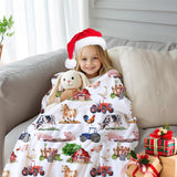 Buyyet Farm Animal Baby Blanket,Farmhouse Barn Neutral Baby Blanket for Boy Girl,Nursery Cow Chicken Pig Sheep Fleece Swaddle Receiving Blanket, Soft Newborn Toddler Kid Crib Bedding 40''x50'' for Kid Buyyet