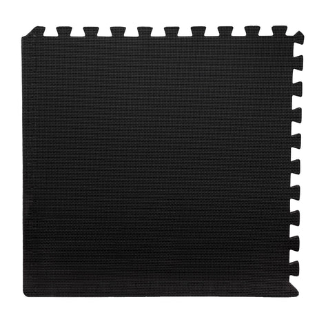 EVA Foam Mat Tiles 24-Pack - 96 SQ FT of Interlocking Padding for Garage, Playroom, or Gym Flooring - Exercise Mat or Baby Playmat by Stalwart (Black) Stalwart