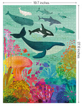 Elena Essex Puzzles for Adults 1000 Pieces - Ocean Deep/Jigsaw Puzzles 1000 Pieces for Adults / 1000 Piece Puzzle/Cool Whale Shark Coral Reef Puzzle/Puzzle Size 20 x 28 inches Elena Essex