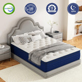 KolaDream Queen Mattress, 14 Inch Hybrid Gel Memory Foam & Pocket Springs,Medium Firm Mattresses in a Box, Relieves Back Pain, Motion Isolation, Fiberglass-Free, CertiPUR-US Certified, 365-Night Trial KolaDream