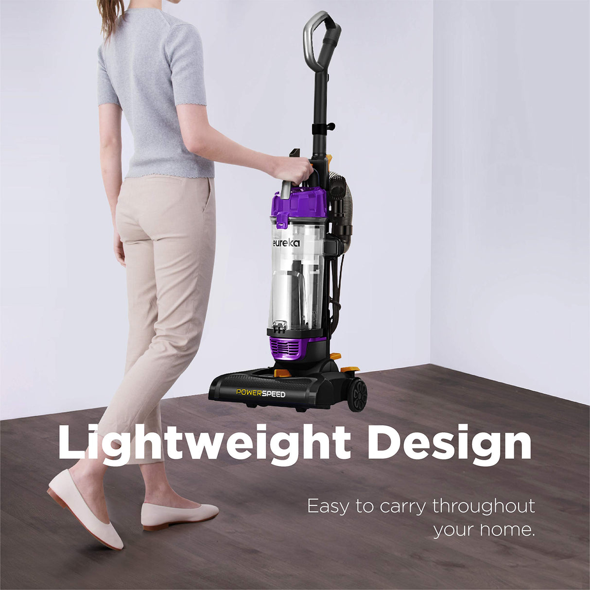 eureka NEU182B PowerSpeed Bagless Upright Vacuum Cleaner, Lite, Purple Eureka
