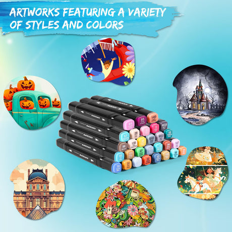 ANCEPO 80 Colors Dual Tip Alcohol Markers Set, Brush and Fine Tip Art Markers for Adults and Kids, Sketch Drawing Pens with Case for Artists Beginners ANCEPO