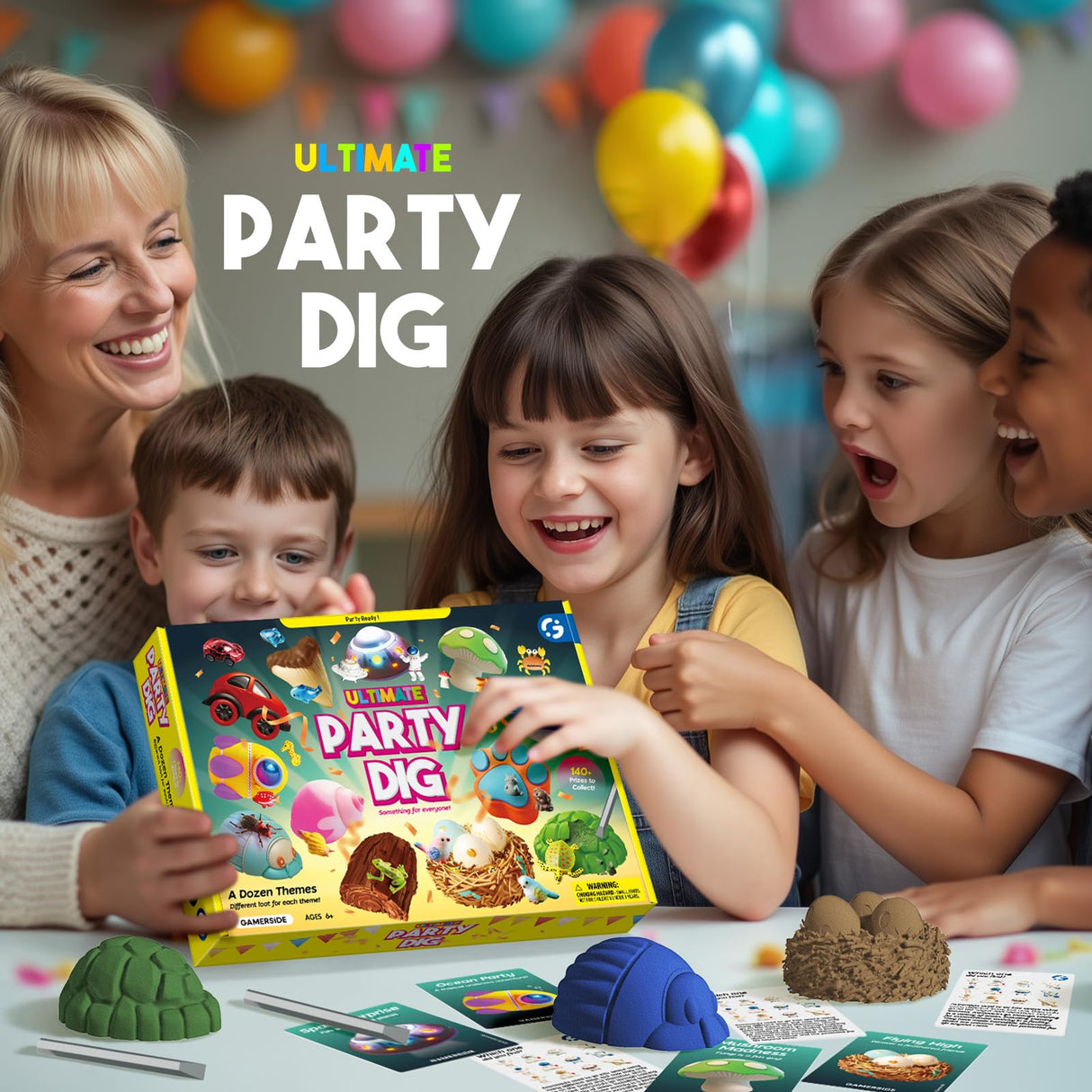 Gamerside 12-in-1 Dig Kit with 12 Mystery Themes Digging Toys for Kids Age 6-12 – 12 Surprise Blind Boxes Excavation Kits, STEM Science Kits for Boys & Girls Cool Party Birthday Gift Gamerside