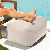 Jaxx Leon Outdoor Bean Bag Ottoman, White Jaxx