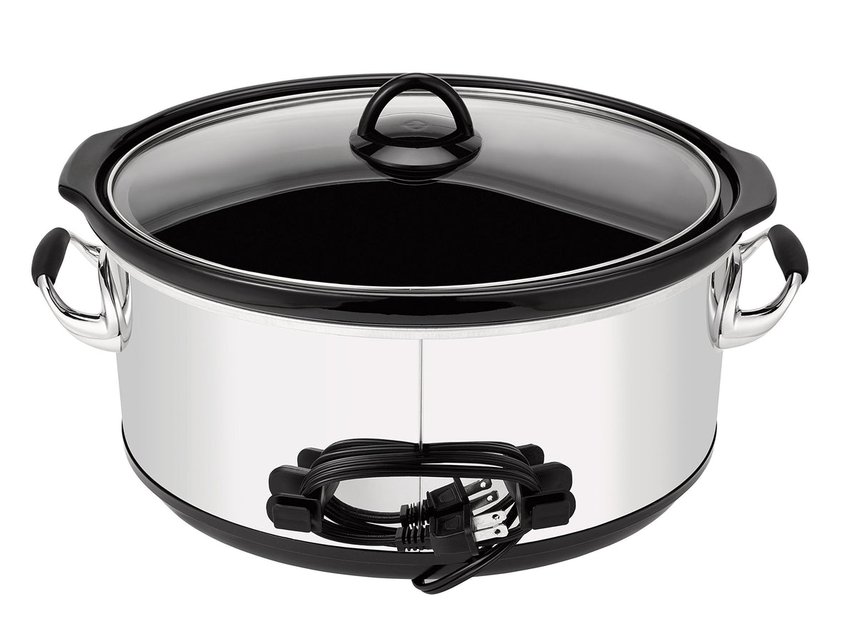 Crock-Pot 7 Quart Programmable Slow Cooker with Digital Timer, Food Warmer, Polished Platinum, Perfect for Everyday Meals and Entertaining Crock-Pot