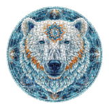 Mandala Polar Bear Puzzle for Adults 1000 Piece, Round Animal Shaped Jigsaw Puzzle, Nature Puzzles of Wildlife BBOLDIN