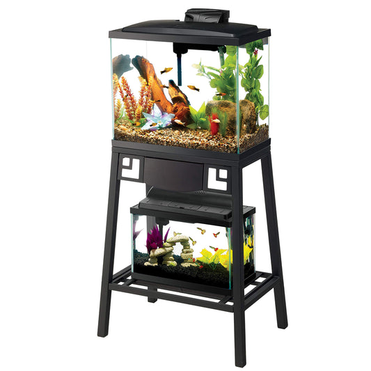 Aqueon Metal 10 Gallon Fish Tank Aquarium Stand, 20" L x 10" W x 28.25" H