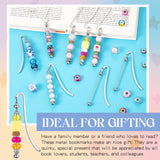 Dunzoom 20 Pcs Beadable Bookmarks DIY Metal Blank Bar Bookmark Silver for Beads Modern Beaded Bookmark Craft Jewelry Pendant Charm Gift for Book Lovers Student Teacher Office Supplies Dunzoom