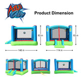 Action Air Bounce House, Outdoor Inflatable Bouncer with Blower, Large Jumping Area Bouncy Castle for Kids Action air