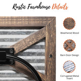 Autumn Alley Rustic Farmhouse Towel Holder for Bathroom, Rustic Hand Towel Holder, Rustic Towel Rack Holder, Wall Mounted, Western Bathroom Decor, Wood Country Decor, Galvanized Metal, Black Ring Autumn Alley