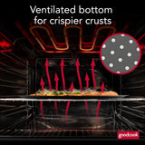 GoodCook AirPerfect Nonstick 16” Pizza Pan – Pizza Tray for Oven, Perforated Round Pizza Pan, Carbon Steel Baking Pan, Homemade, Frozen & Leftover Slices GoodCook