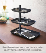 Yamazaki Home Tower 3-Tier Accessory Tray - Jewelry Holder & Storage Organizer - Steel YAMAZAKI