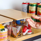 Qilinba 2 Pcs Clear Bread Box with Bamboo Board Lid for Kitchen Countertop, Bread Storage Container for Homemade Bread Qilinba