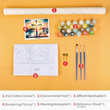 TUMOVO Abstract Paint by Numbers for Adults Cross Sunset with Clouds Easter DIY Adult Paint by Number Kits on Canvas Religion Acrylic Painting by Numbers Oil Painting Art Crafts 16x20 in TUMOVO
